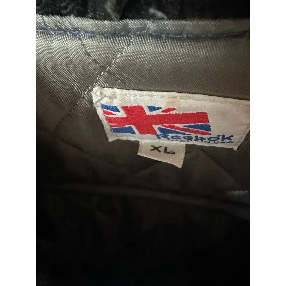 VTG MADE IN USA MEN'S XL 80’s Reebok Sports JACKET TENNIS OPEN Letterman Leather - Picture 4 of 7